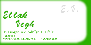 ellak vegh business card